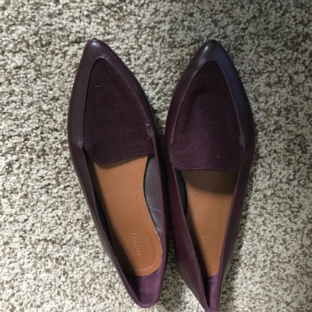 Old navy maroon texture loafers 9